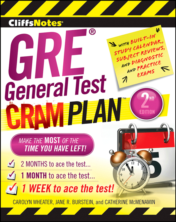 CliffsNotes GRE General Test Cram Plan 2nd Edition